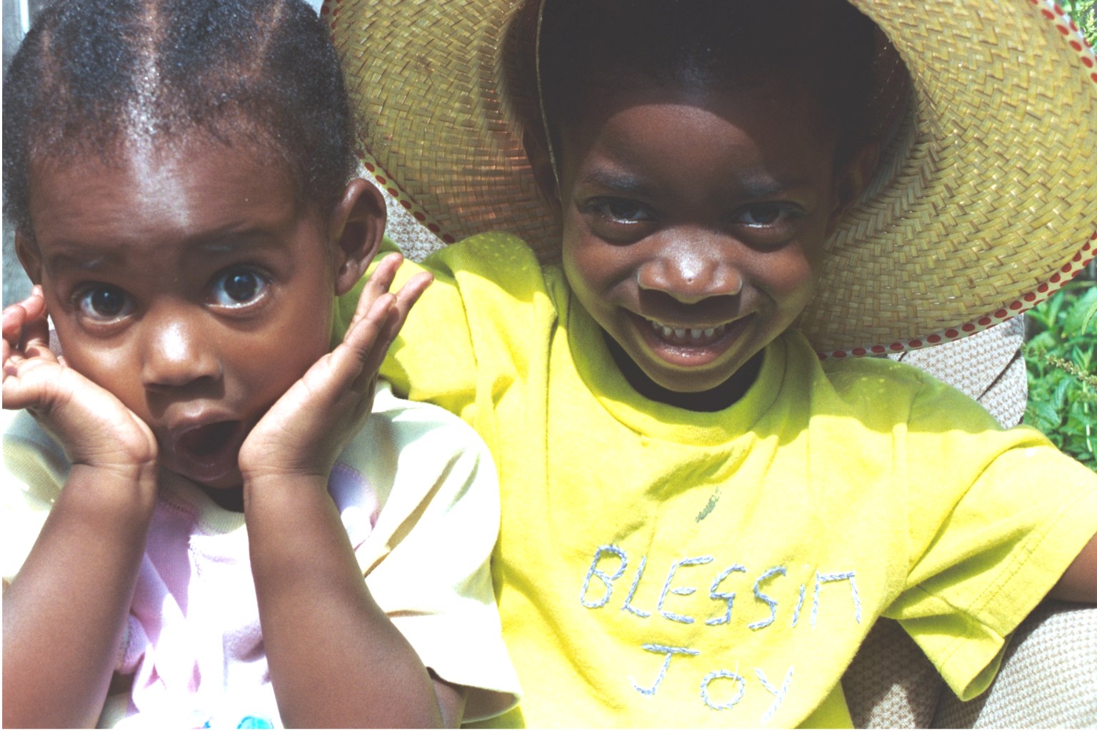 Blessin and Fortune helping Mommy in the garden.