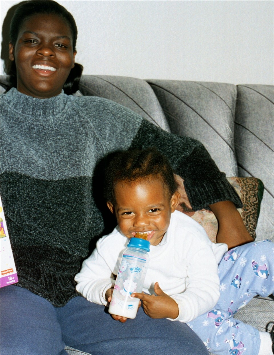 Aunt Yvette and Fortune smile.